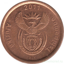 Монета. Южно-Африканская республика (ЮАР). 5 центов 2011 год.