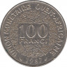 Монета. Западноафриканский экономический и валютный союз (ВСЕАО). 100 франков 1987 год. ав.