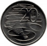 Монета. Австралия. 20 центов 2025 год.
