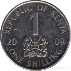 Монета. Кения. 1 шиллинг 2009 год.