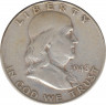 Монета. США. 50 центов 1948 год. Франклин. Монетный двор - Денвер (D). ав.