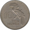 Монета. Замбия. 10 нгве 1968 год. рев.