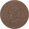 Монета. Новая Каледония. 100 франков 1976 год. ав.