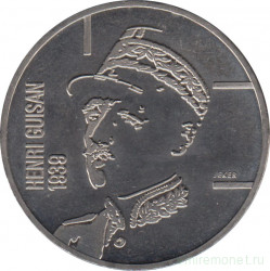 Монета. Швейцария. 5 франков 1989 год. Генерал Генри Гуисан.