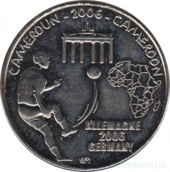 Монета. Камерун. 1500 франков 2006 год. Чемпионат мира по футболу - Германия 2006.