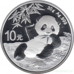 Монета. Китай. 10 юаней 2020 год. Панда.