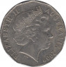 Монета. Австралия. 50 центов 2009 год. ав.