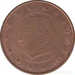Монета. Бельгия. 5 центов 2005 год.
