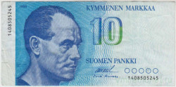 Банкнота. Финляндия. 10 марок 1986 год. Тип 113а (33-2).