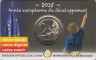  Монета. Бельгия. 2 евро 2015 год. Европейский год развития. (блистер, коинкарта). рев.