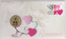 Монета. Тувалу. 1 доллар 2014 год. Любовь навсегда.  В конверте.конверт.