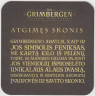 Подставка. Пиво  "Grimbergen", Литва. оборот.