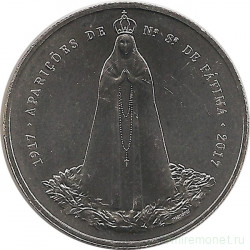 Монета. Португалия. 2,5 евро 2017 год. Фатимское явление Девы Марии.