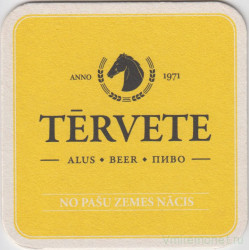 Подставка. Пиво  "Tērvete". Латвия.