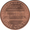 Монета. США. 1 цент 1986 год. Монетный двор D. рев.