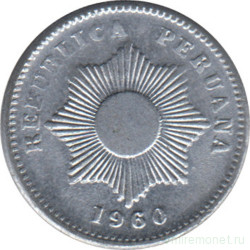 Монета. Перу. 1 сентаво 1960 год.