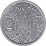 Монета. Реюньон. 2 франка 1969 год. рев.