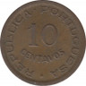 Монета. Ангола. 10 сентаво 1949 год. 300 лет революции 1648 года. рев.