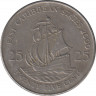Монета. Восточные Карибские государства. 25 центов 2000 год. ав.