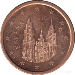 Монета. Испания. 1 цент 2015 год.