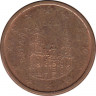 Монета. Испания. 1 цент 2010 год. ав.