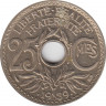 Монета. Франция. 25 сантимов 1939 год. ав.