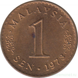 Монета. Малайзия. 1 сен 1973 год. Бронза.