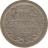 Монета. Нидерланды. 10 центов 1913 год. ав.