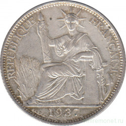 Монета. Французский Индокитай. 20 сантимов 1937 год.