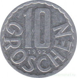 Монета. Австрия. 10 грошей 1992 год.