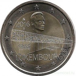 Монета. Люксембург. 2 евро 2016 год. Мост Шарлотты.
