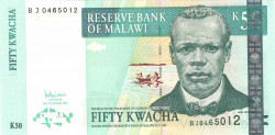 Банкнота. Малави. 50 квачей 2007 год. Тип 53с.