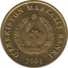 Монета. Узбекистан. 5 сум 2001 год. Правильная карта. рев.