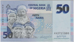 Банкнота. Нигерия. 50 найр 2006 год. Тип 35а.