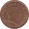 Монета. Люксембург. 2 цента 2007 год. ав.