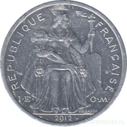Монета. Новая Каледония. 2 франка 2012 год.