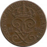Монета. Швеция. 1 эре 1929 год (2 - изогнутая). ав