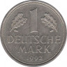 Монета. ФРГ. 1 марка 1992 год. Монетный двор - Гамбург (J). ав.