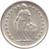 Монета. Швейцария. 1/2 франка 1964 год.