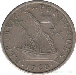 Монета. Португалия. 5 эскудо 1968 год.