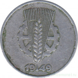 Монета. ГДР. 1 пфенниг 1949 год (E).
