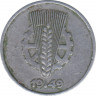 Монета. ГДР. 1 пфенниг 1949 год (E). ав.