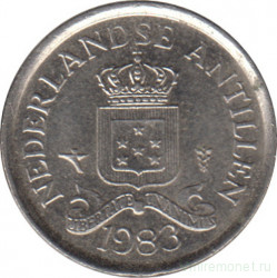 Монета. Нидерландские Антильские острова. 10 центов 1983 год.