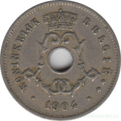 Монета. Бельгия. 5 сантимов 1904 год. BELGIE.