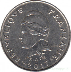 Монета. Французская Полинезия. 10 франков 2017 год.
