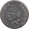 Монета. Французская Полинезия. 10 франков 2017 год. ав.