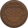  Монета. Дания. 50 эре 1994 год. ав.