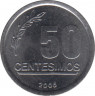 Монета. Уругвай. 50 сентесимо 2005 год. рев.