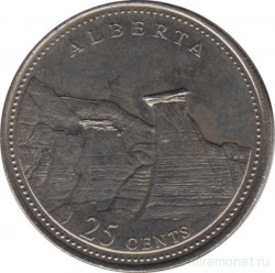 Монета. Канада. 25 центов 1992 год. 125 лет Конфедерации Канада. Альберта.