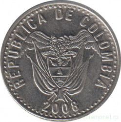Монета. Колумбия. 50 песо 2008 год. Магнитная.